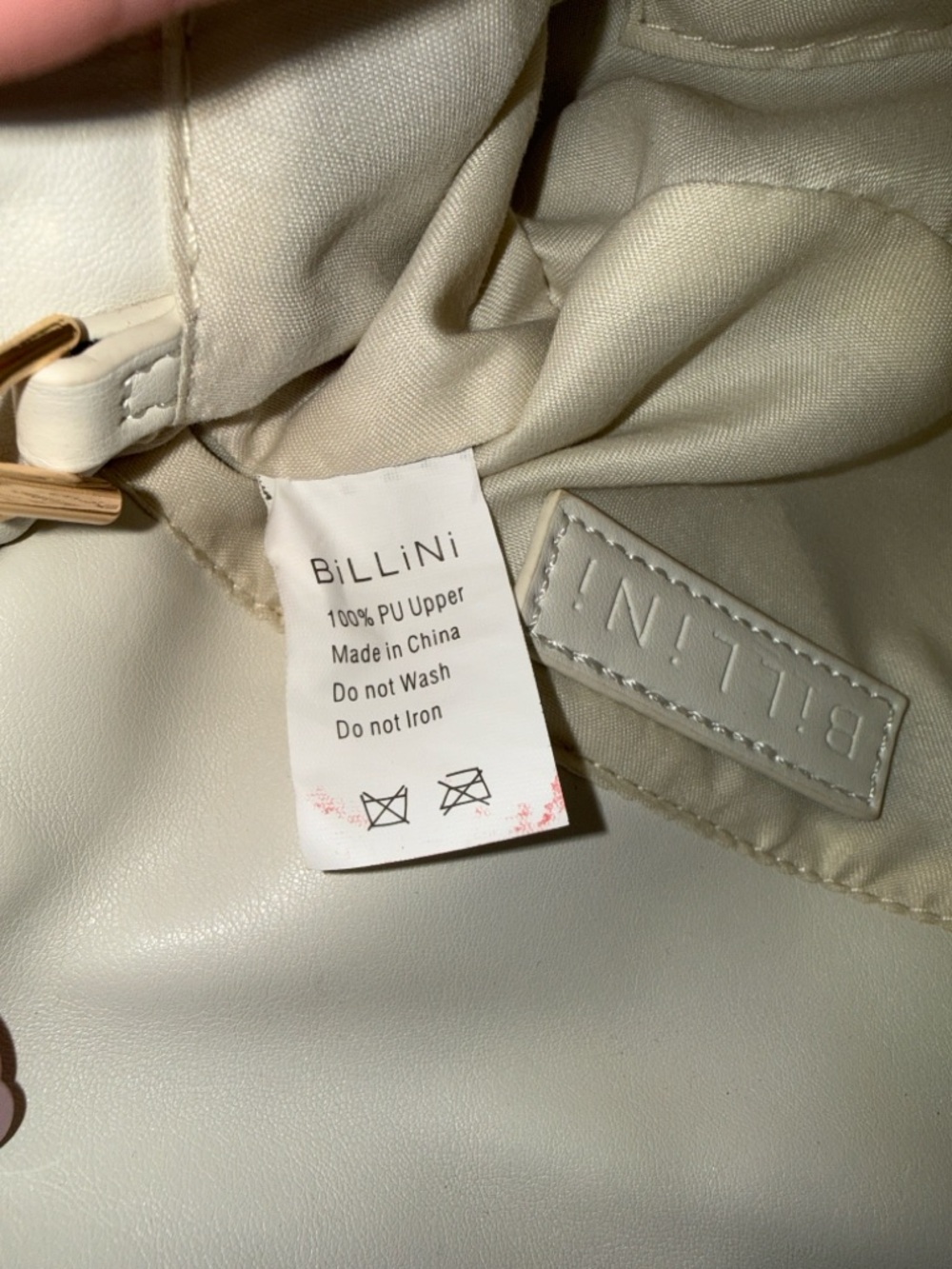 Bellini White Knot Detail Crossbody with Gold Chain - Picture 6 of 6